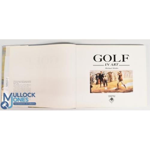 195 - Michael Hobbs 'Golf in Art' golf book - publ'd in 1996 by Chartwell Books USA c/w dust jacket - an i... 