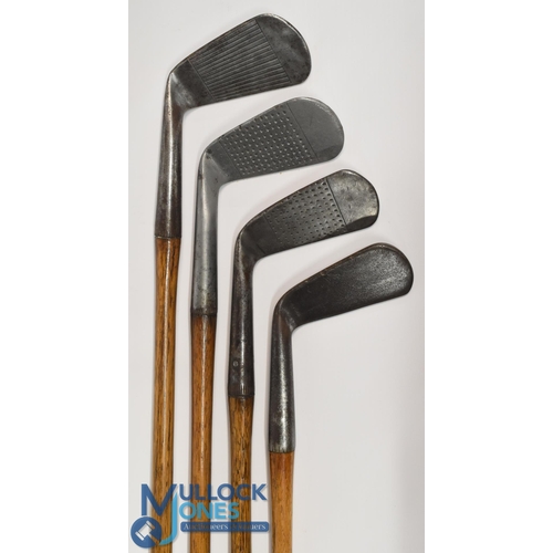 20 - 4x Tom Stewart Ladies golf irons to incl a mashie and mid iron stamped Fred Collins Llandudno, mashi... 