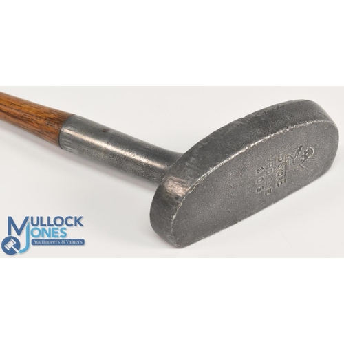 26 - Schenectady' styled Hillerich & Bradsby Co, Louisville centre shafted putter 'Lo Skore Med Lie 1 0 S... 