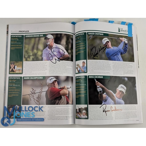 267 - 2014 Senior Open Golf Programme Porthcawl July 2014 multi signed by Gordon Brand Jnr, Mark Calcavecc... 