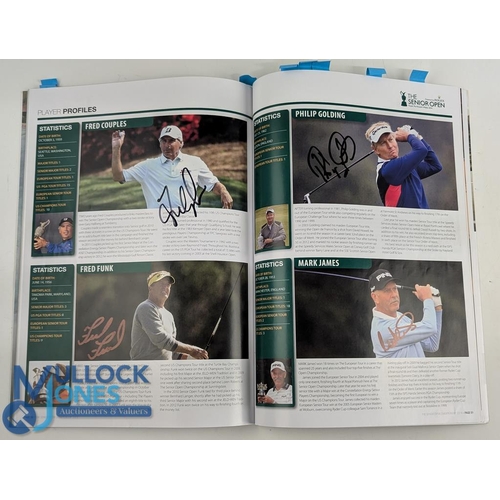 267 - 2014 Senior Open Golf Programme Porthcawl July 2014 multi signed by Gordon Brand Jnr, Mark Calcavecc... 