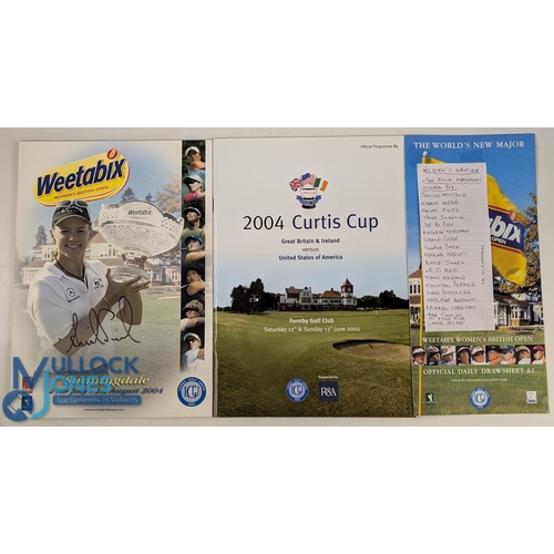 268 - 3x Women's multi signed Golf Programmes: Women's British Open Sunningdale 2004 signed by Annika Sore... 