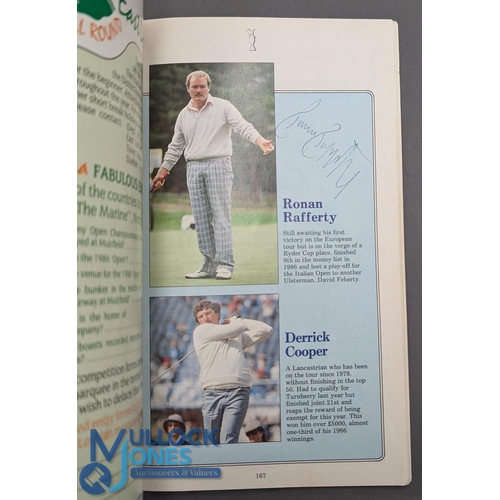 271 - A fine multi signed Open Golf Programme 1987 Muirfield with notable signatures of Jack Nicklaus, Mal... 