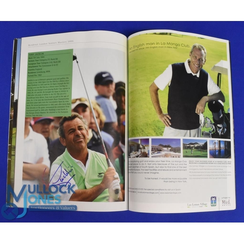 318 - 2007 London Seniors Masters Golf Championship signed programme - signed by 13x players to incl Tony ... 