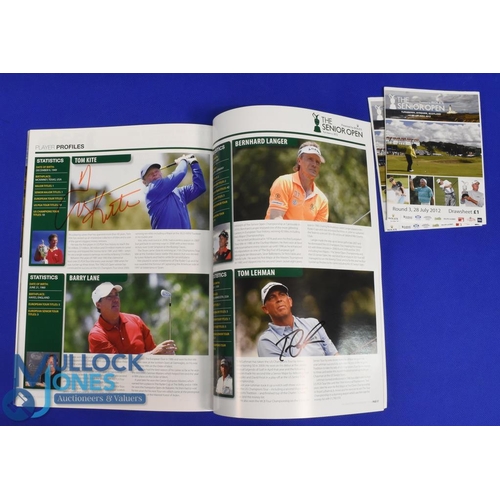 320 - 2012 Turnberry Senior Open Golf Championship signed programme - signed by 15x Major and PGA Tour win... 