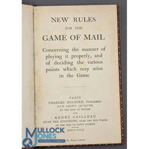 450a - Huguier, Charles & Cailleau, Andre - New Rules for The Game of Mail - concerning 