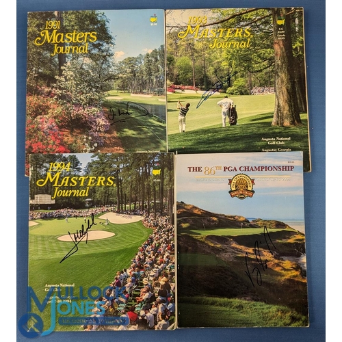 519 - 1991, 1993, 1994 The Master Golf Journals - signed copies - 1991 Ian Woosnam, 1993 Bernard Langer, 1... 