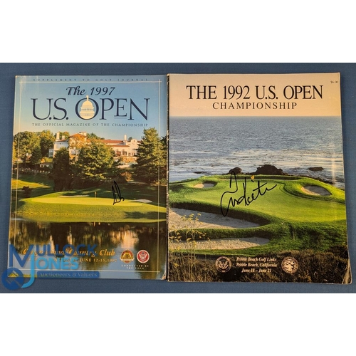 520 - 1992 and 1997 US Open Golf Championship signed Programmes, 1992 Tom Kite and 1997 Ernie Els - both w... 