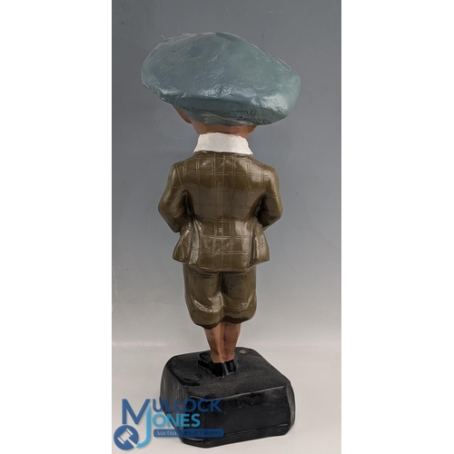 656 - Reproduction Penfold Man Advertising Golfing Figure - non-smoking, on squared base with 'He played a... 