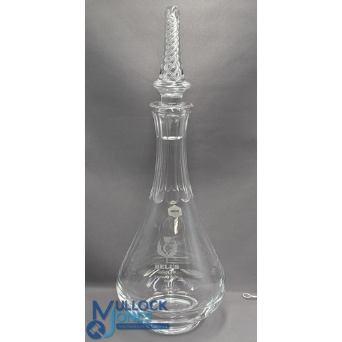 662a - 1994 Bells Scottish Open Champions Dinner Glass Golf Decanter, made by Stuart Crystal with an air sw... 