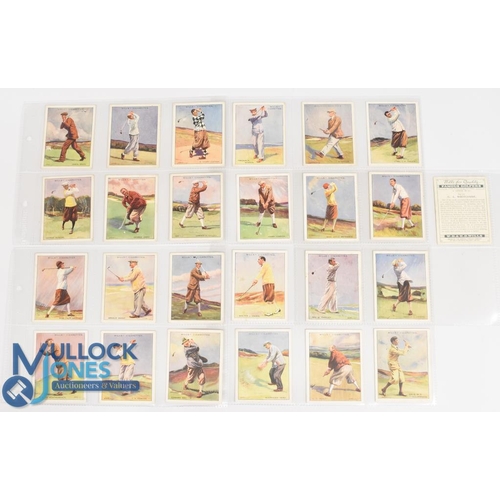 671 - W D & H O WILLS Golf Cigarette Cards - Famous Golfers 1930, from paintings by H H Harris, large size... 