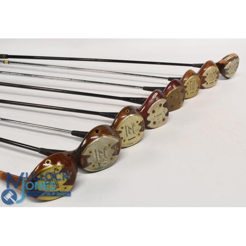 770 - 8x Handmade Persimmon head drivers mainly by the Louisville Golf Company, 6x drivers, one left hand,... 