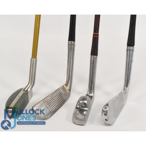 775 - 4x Various Golf Clubs incl a Jonko style 'centric' registered design putter with pyratone shaft, Ang... 