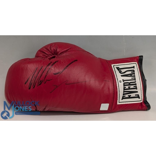 846 - Everlast Size 12 Boxing Glove signed by Mike Tyson with Super Star Greetings 2001 lifetime guarantee... 