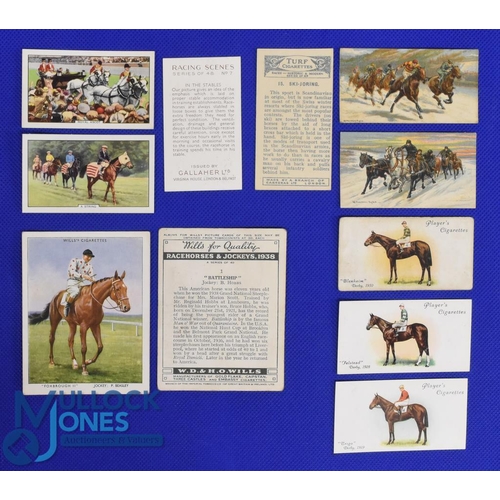 856 - Horse Racing Cigarette Card Selection - incl Gallaher 'Racing Scenes Series o 49]8 1938 48/48, John ... 