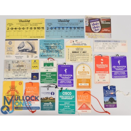 889 - A collection of assorted sporting tickets including Cricket, Football, Horse racing, Olympics, Tenni... 