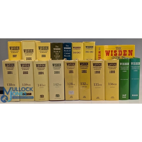 923 - 1991-2005 Wisden Cricketers Almanacks hardback books, plus Wisden Australia, Wisden of Years 1991, 1... 