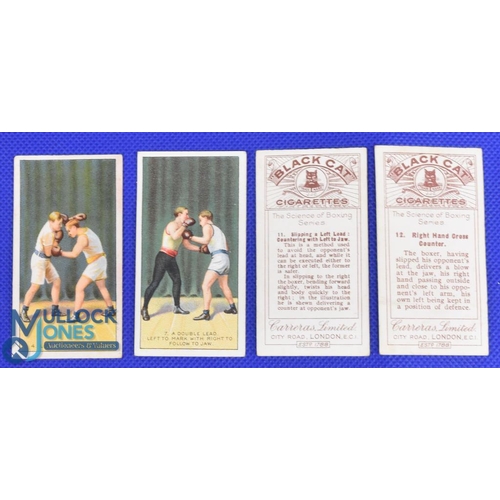 961 - 1914 Carreras Cigarette Cards - The Science of Boxing a part set, to include No.4, 7, 11, 12 x2, 14,... 