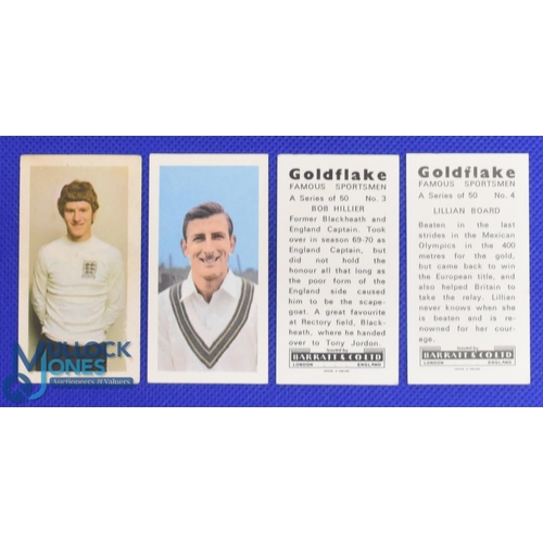 963 - 1971 Barrat & Co Goldflake Famous Sportsmen Sweet Cards, a complete set of 50 cards. G