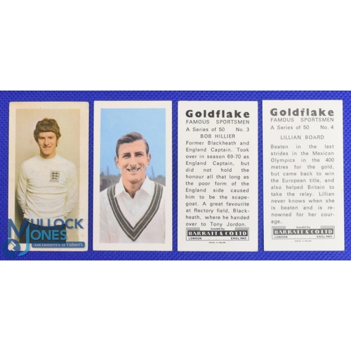 963 - 1971 Barrat & Co Goldflake Famous Sportsmen Sweet Cards, a complete set of 50 cards. G