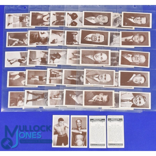 964 - 1938 W A Churchman Cigarette Cards Boxing Personalities, a complete set of 50 cards. G