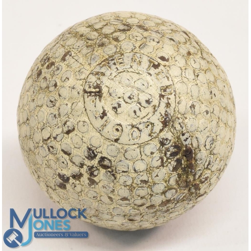 99a - Kempshall Arlington Bramble pattern rubber cored Golf Ball showing the Patent 1902 to one pole, bram... 