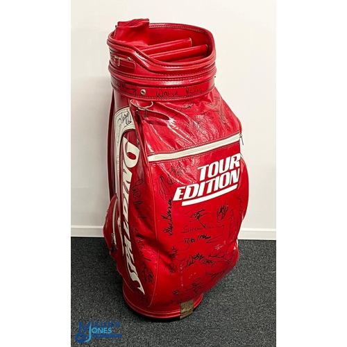 129 - Multi-Signed Spalding Tour Edition Golf Bag features #50 signatures with legible signatures of Scott... 