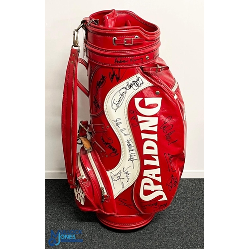 129 - Multi-Signed Spalding Tour Edition Golf Bag features #50 signatures with legible signatures of Scott... 