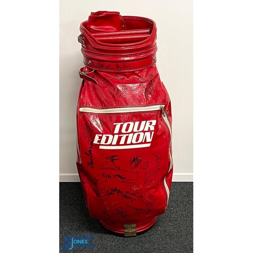 129 - Multi-Signed Spalding Tour Edition Golf Bag features #50 signatures with legible signatures of Scott... 