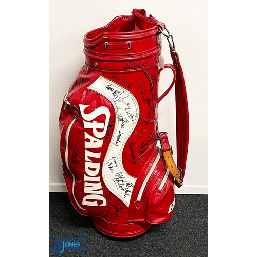 129 - Multi-Signed Spalding Tour Edition Golf Bag features #50 signatures with legible signatures of Scott... 