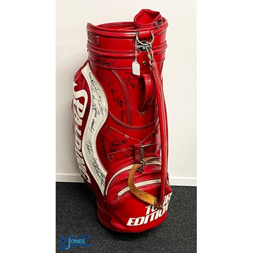 129 - Multi-Signed Spalding Tour Edition Golf Bag features #50 signatures with legible signatures of Scott... 