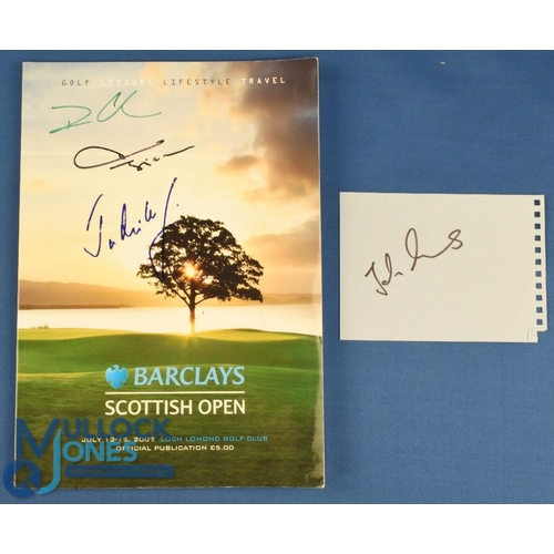 316 - 2007 Loch Lomond Barclays Scottish Open Golf Championship signed programme - signed by Darren Clark,... 