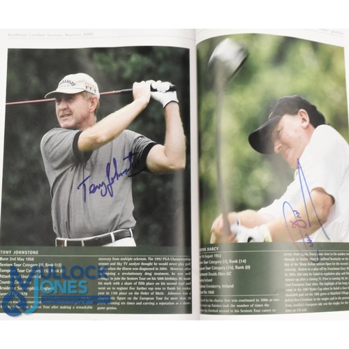 318 - 2007 London Seniors Masters Golf Championship signed programme - signed by 13x players to incl Tony ... 