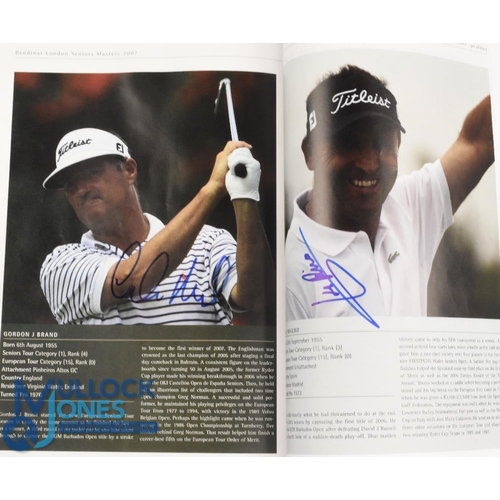 318 - 2007 London Seniors Masters Golf Championship signed programme - signed by 13x players to incl Tony ... 