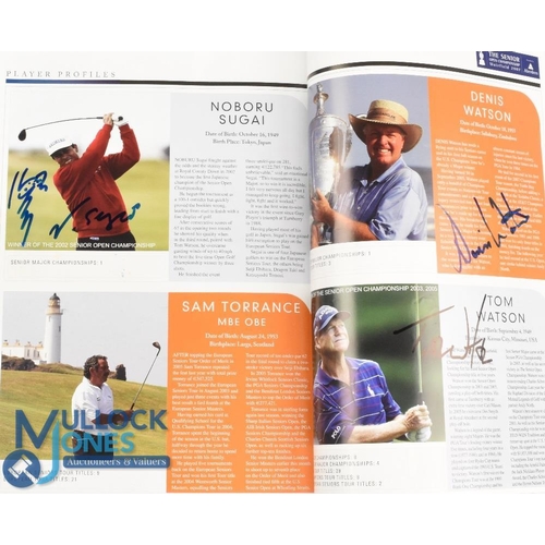 319 - 2007 Muirfield Seniors Open Golf Championship signed programme - signed by 15x Major and PGA Tour wi... 