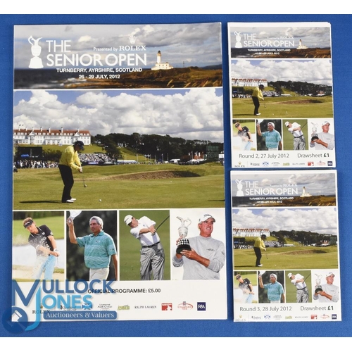 320 - 2012 Turnberry Senior Open Golf Championship signed programme - signed by 15x Major and PGA Tour win... 