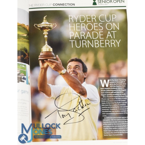 320 - 2012 Turnberry Senior Open Golf Championship signed programme - signed by 15x Major and PGA Tour win... 