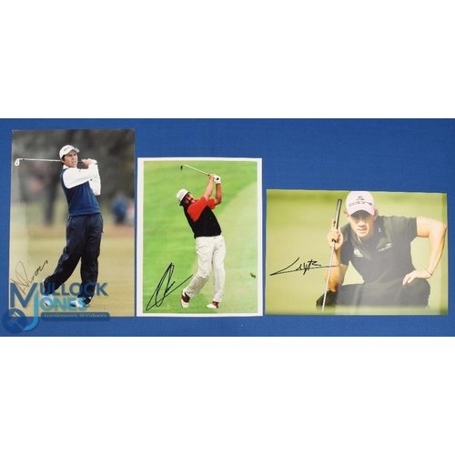 324 - Collection of International Golf Players signed coloured press size photographs (6) to incl major wi... 