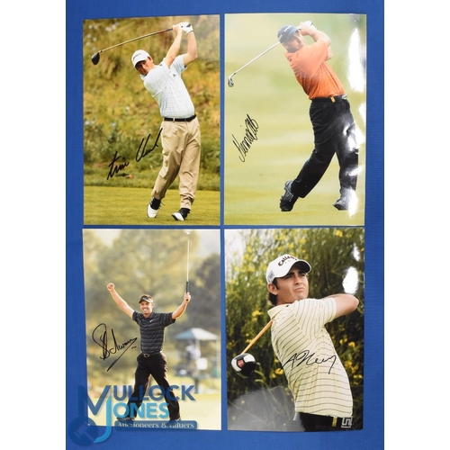 325 - Collection of South African Golf Players signed press photographs some with their trophies (8) to in... 