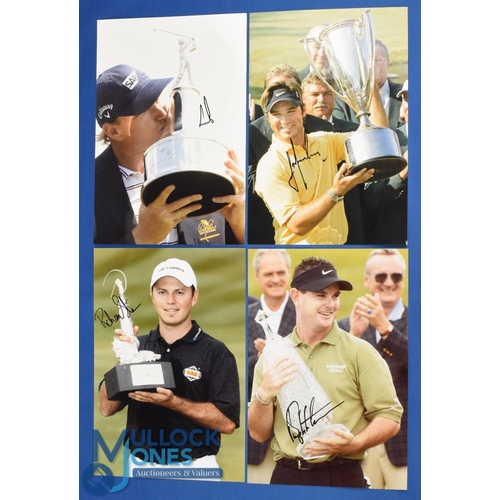 325 - Collection of South African Golf Players signed press photographs some with their trophies (8) to in... 