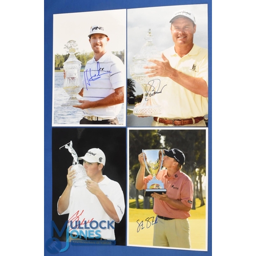 330 - Collection of US Golf Players Winners signed press colour photographs (4) to incl Hunter Mahan (Shel... 