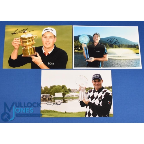 332 - Collection of Swedish/Danish Golf Players Winners signed press colour photographs (5) to incl Henrik... 