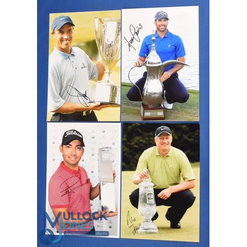 336 - Collection of Overseas Golf Players Winners signed press colour photographs (4) to incl Richard Finc... 