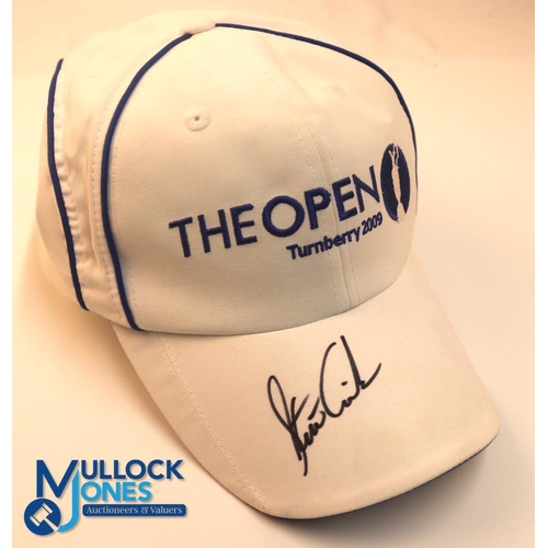 643 - Autograph - signed Stewart Cink (Winner) 2009 Open Golf Turnberry Cap - signed to the peak in ink, A... 