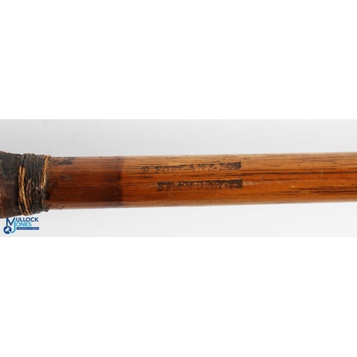 779 - Robert Forgan St Andrews c1875 dark stained beechwood longnose putter showing clear maker's mark and... 