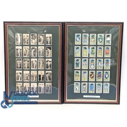 903 - WD & HO Wills English Cricketers: a framed set of 25, plus Kane Cricket Club and badges, also a set ... 