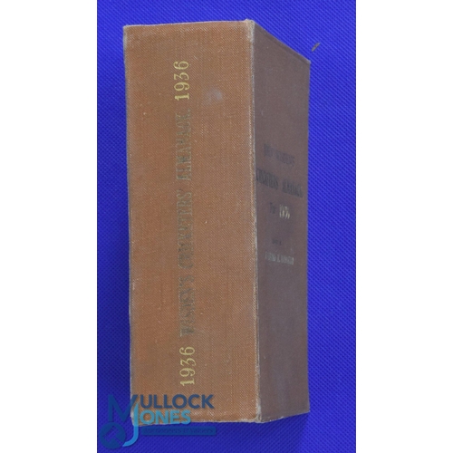 931 - Rebound John Wisden's Cricketers Almanack 1936 - hardback in good condition with a small worn edge