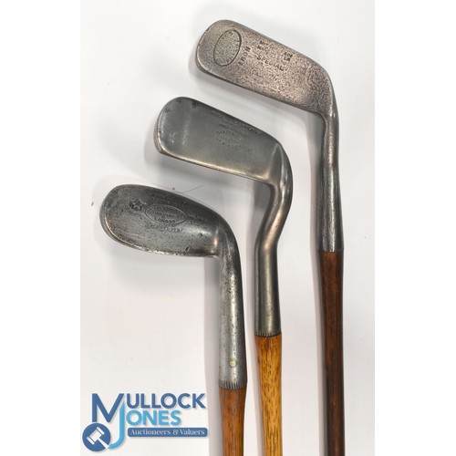 30 - 3x Anti Shank irons - to includes a Smith's Patent Mitchell & Co Manchester retailer marked special ... 