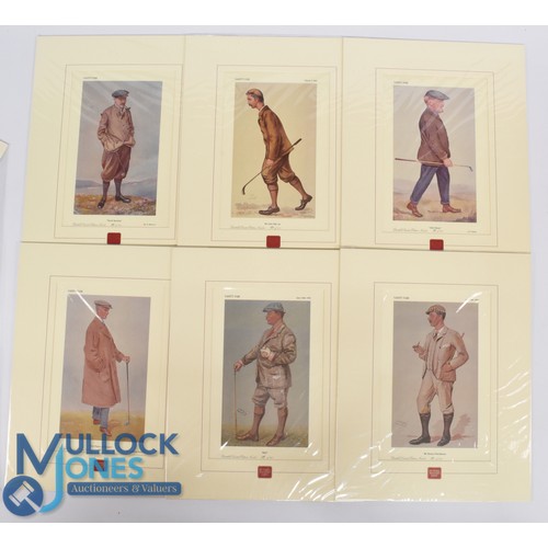 664 - The Golfers Vanity Fair Golf Prints - with complements of Dunhill Masters Golf. A folio containing e... 