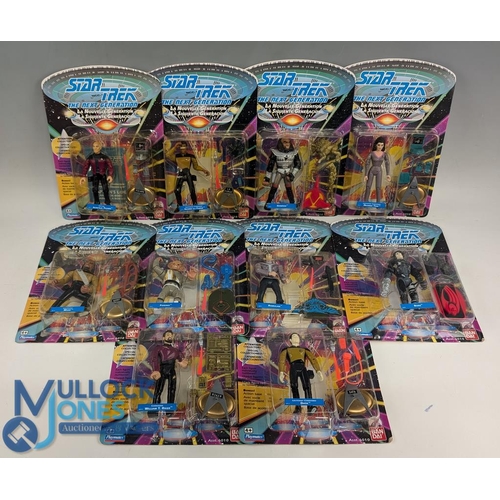 131 - Ban Dai / Playmates Star Trek the Next Generation Figures set of 10 featuring Jean-Luc Picard. Willi... 